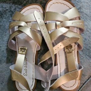 Saltwater gold sandals